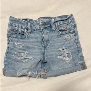 Distressed Denim Shorts